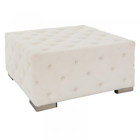 Sitzhocker XXL 90x45x90 cm Creme aus Leinen mit Metallfüße WOMO-Design Sitzhocker XXL 90x45x90 cm Creme aus Leinen mit Metallfüße WOMO-Design