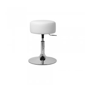 Sitzhocker Ø 33 cm Weiß aus verchromter Stahl ML-Design Sitzhocker Ø 33 cm Weiß aus verchromter Stahl ML-Design