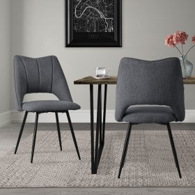 Esszimmerstuhl 2er Set Grau gepolstert inkl. Montagematerial Polsterstuhl Küchenstuhl ML-Design Esszimmerstuhl 2er Set Grau gepolstert inkl. Montagematerial Polsterstuhl Küchenstuhl ML-Design