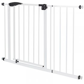 Türschutzgitter Weiß 105-115 cm aus Metall