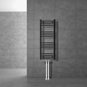 Badheizkörper Mittelanschluss 300x800 mm Anthrazit gerade mit Boden Anschlussgarnitur LuxeBath Badheizkörper Mittelanschluss 300x800 mm Anthrazit gerade mit Boden Anschlussgarnitur LuxeBath