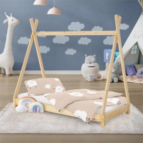 Kinderbett Tipi 70x140 cm aus Kiefernholz Holzbett mit Lattenrost ML-Design Kinderbett Tipi 70x140 cm aus Kiefernholz Holzbett mit Lattenrost ML-Design