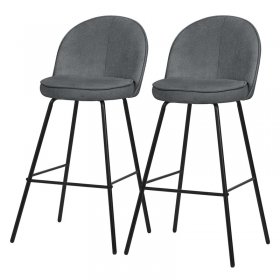Barhocker 2er Set Anthrazit 52x102x50 cm mit Rückenlehne und Fußstütze bis 120 kg ML-Design Barhocker 2er Set Anthrazit 52x102x50 cm mit Rückenlehne und Fußstütze bis 120 kg ML-Design