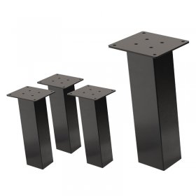 4er Set Tischbeine schräg H30 cm Dunkelgrau Optik Industrial Stahl Profil 8x8 cm I-Form 96° Neigung ML-Design
