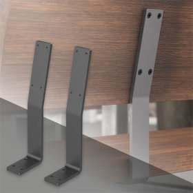 Rückenlehnenhalterung 2er Set 345 x 90 mm Grau aus Stahl ML-Design