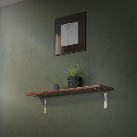 Wandkonsole Regalhalterung 2er Set 180 x 180 mm Silber aus Aluminium ML-Design