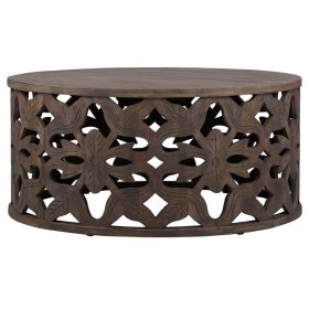 Couchtisch Ø 100x45 cm Natur aus Mangoholz WOMO-Design