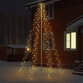 LED Lichterkette Fahnenmastbeleuchtung 208 cm Warmweiß mit 192 LED