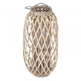 Riedlaterne mit Henkel 60x Ø30 cm natur aus umweltfreundlichem Rattan