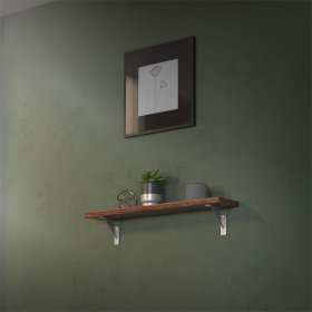 Wandkonsole Regalhalterung 2er Set 120 x 120 mm Silber aus Aluminium ML-Design