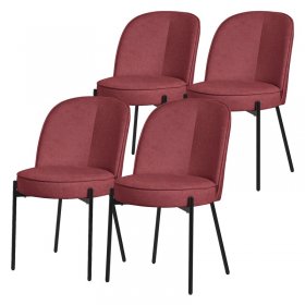 Esszimmerstühle 4er Set Rot mit Rückenlehne, Polsterstühle für Esszimmer & Küche ML-Design Esszimmerstühle 4er Set Rot mit Rückenlehne, Polsterstühle für Esszimmer & Küche ML-Design