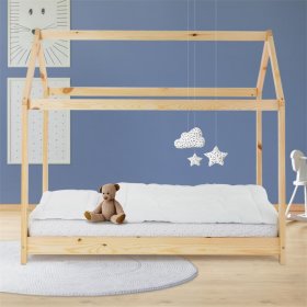 Kinderbett Hausbett 80x160 cm aus Kiefernholz Holzbett mit Dach und Lattenrost ML-Design Kinderbett Hausbett 80x160 cm aus Kiefernholz Holzbett mit Dach und Lattenrost ML-Design