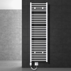 Badheizkörper Sahara mit Heizstab 1200W 500x1800 mm Weiß gerade mit Seitenanschluss