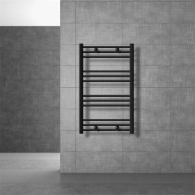 Design Badheizkörper Sahara Elektrisch mit Heizstab 600W 600x800 mm gerade Schwarz matt Seitenanschluss LuxeBath Design Badheizkörper Sahara Elektrisch mit Heizstab 600W 600x800 mm gerade Schwarz matt Seitenanschluss LuxeBath