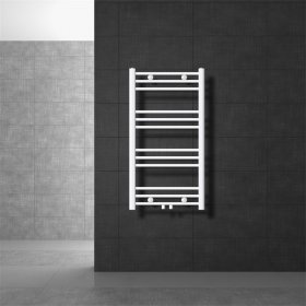 Badheizkörper Sahara 500x800 mm Weiß gerade mit Mittelanschluss LuxeBath