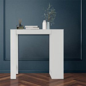 Bartisch mit drei Ablagefläche 110x50x103 cm Weiß ML-Design