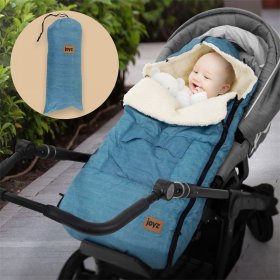Babyfußsack 94x48x10 cm Jeans-Blau aus Polyester Joyz