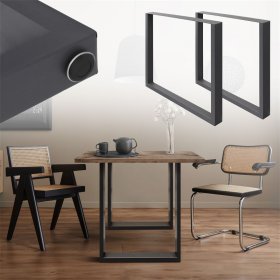 2x Tischbeine Tischkufen aus Vierkantprofilen 60x72 cm Anthrazit pulverbeschichtete Stahl