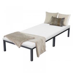 Bettgestell Einzelbett 90x200cm aus Metall in Anthrazit mit Lattenrost ML-Design Bettgestell Einzelbett 90x200cm aus Metall in Anthrazit mit Lattenrost ML-Design