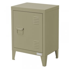 Nachttisch 40x30x58 cm Olive aus Stahl mit verstellbarer Regalboden ML Design Nachttisch 40x30x58 cm Olive aus Stahl mit verstellbarer Regalboden ML Design