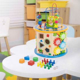 Motorikwürfel Spielwürfel 8 in 1 mit Spielbrett für Kinder ab 1 Jahr aus Holz Joyz Motorikwürfel Spielwürfel 8 in 1 mit Spielbrett für Kinder ab 1 Jahr aus Holz Joyz