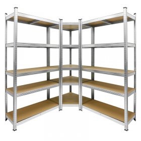 Regalsystem 3er Set belastbar bis 750 kg aus Holz und Metall