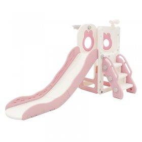 Kinder Spielturm Rosa-Weiß 3in1mit Rutsche, Basketballkorb und Kletterwand Indoor/Outdoor ab 3 Jahren Joyz Kinder Spielturm Rosa-Weiß 3in1mit Rutsche, Basketballkorb und Kletterwand Indoor/Outdoor ab 3 Jahren Joyz