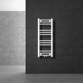 Badheizkörper Mittelanschluss 300x800 mm Weiß gerade inkl. Montagematerial LuxeBath