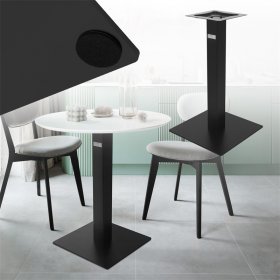 Tischgestell Single Schwarz Höhe 72cm aus pulverbeschichteteter Stahl 43x43 cm Bodenplatte Montagematerial ML-Design