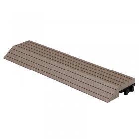 WPC Abschlussleiste 30x2x7,5 cm für WPC Bodenfliese gerade Dunkelbraun ML-Design