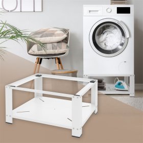 Waschmaschinen Untergestell Unterschrank 63x54x32 cm mit Ablage in Weiß ML-Design