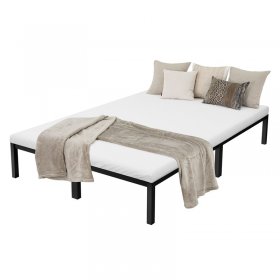 Bettgestell Doppelbett 140x200 cm aus Metall in Schwarz mit Lattenrost ML-Design