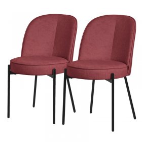 Esszimmerstühle 2er Set Rot mit Rückenlehne, Polsterstühle für Esszimmer & Küche ML-Design Esszimmerstühle 2er Set Rot mit Rückenlehne, Polsterstühle für Esszimmer & Küche ML-Design