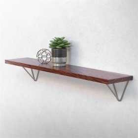 Wandkonsole Regalhalterung 2er Set 160 x 155 x 170 mm Grau aus Stahl ML-Design