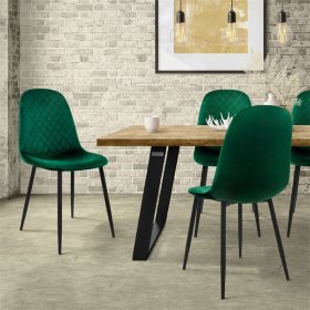 Esszimmerstuhl 4er Set mit Rückenlehne Dunkelgrün Küchenstuhl mit Microfaser-Samtbezug ML-Design Esszimmerstuhl 4er Set mit Rückenlehne Dunkelgrün Küchenstuhl mit Microfaser-Samtbezug ML-Design