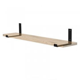 Wandkonsole Regalhalterung 2er Set 200 x 140 mm Schwarz aus Stahl ML-Design