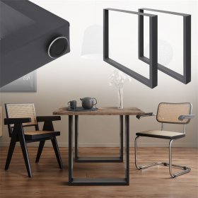 2x Tischbeine Tischkufen aus Vierkantprofilen 70x72 cm Anthrazit pulverbeschichtete Stahl