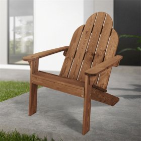 Adirondack Gartenstuhl aus Massivholz wetterfest belastbar bis 120 kg Braun aus Tannenholz ML-Design