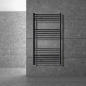 Elektrischer Badheizkörper mit Heizstab 900W 750x1200 mm Anthrazit gerade Seitenanschluss & Thermostat Digitalanzeige LuxeBath Elektrischer Badheizkörper mit Heizstab 900W 750x1200 mm Anthrazit gerade Seitenanschluss & Thermostat Digitalanzeige LuxeBath