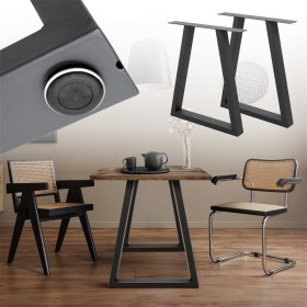 2x Tischbeine Trapez Design 60x72 cm Anthrazit pulverbeschichtete Stahl Tischgestell Esstisch und Schreibtisch 2x Tischbeine Trapez Design 60x72 cm Anthrazit pulverbeschichtete Stahl Tischgestell Esstisch und Schreibtisch