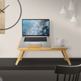 Laptoptisch klappbar Braun aus Holz ML-Design