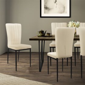 Esszimmerstuhl 4er Set Taupe mit Samtbezug und Metallbeinen Küchenstuhl ML-Design Esszimmerstuhl 4er Set Taupe mit Samtbezug und Metallbeinen Küchenstuhl ML-Design