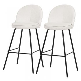 Barhocker 2er Set Beige 52x102x50 cm mit Rückenlehne und Fußstütze bis 120 kg ML-Design Barhocker 2er Set Beige 52x102x50 cm mit Rückenlehne und Fußstütze bis 120 kg ML-Design