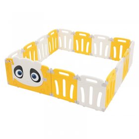 Laufgitter Baby Laufstall 160x160 cm Weiß, Gelb Panda Faltbar Krabbelgitter Joyz Laufgitter Baby Laufstall 160x160 cm Weiß, Gelb Panda Faltbar Krabbelgitter Joyz