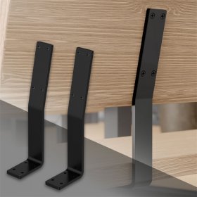 Rückenlehnenhalterung 2er Set 345 x 90 mm Schwarz aus Stahl ML-Design