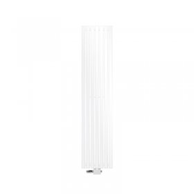 Badheizkörper Mittelanschluss 370x1800 mm Weiß mit Universal Thermostatventil LuxeBath