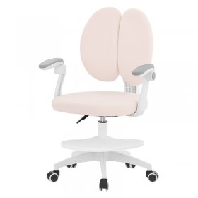 Kinderschreibtischstuhl ergonomisch 95-107 cm Beige, 360° Drehbarer Jungendstuhl, Kinderstuhl mit Rückenlehne & Armlehnen ML-Design