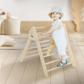 Kletterdreieck für Kinder ab 2 Jahre 73x72x60 cm Natur aus Holz Joyz