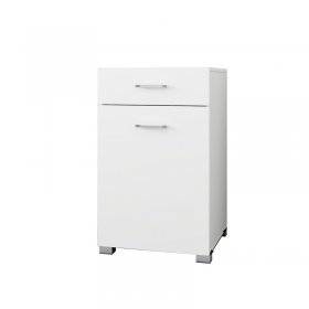 Wäscheschrank mit Schublade 50x78,5x45 cm Weiß aus MDF mit Melamin-Finish ML-Design