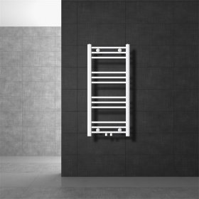 Badheizkörper Sahara 400x800 mm Weiß gerade mit Mittelanschluss LuxeBath